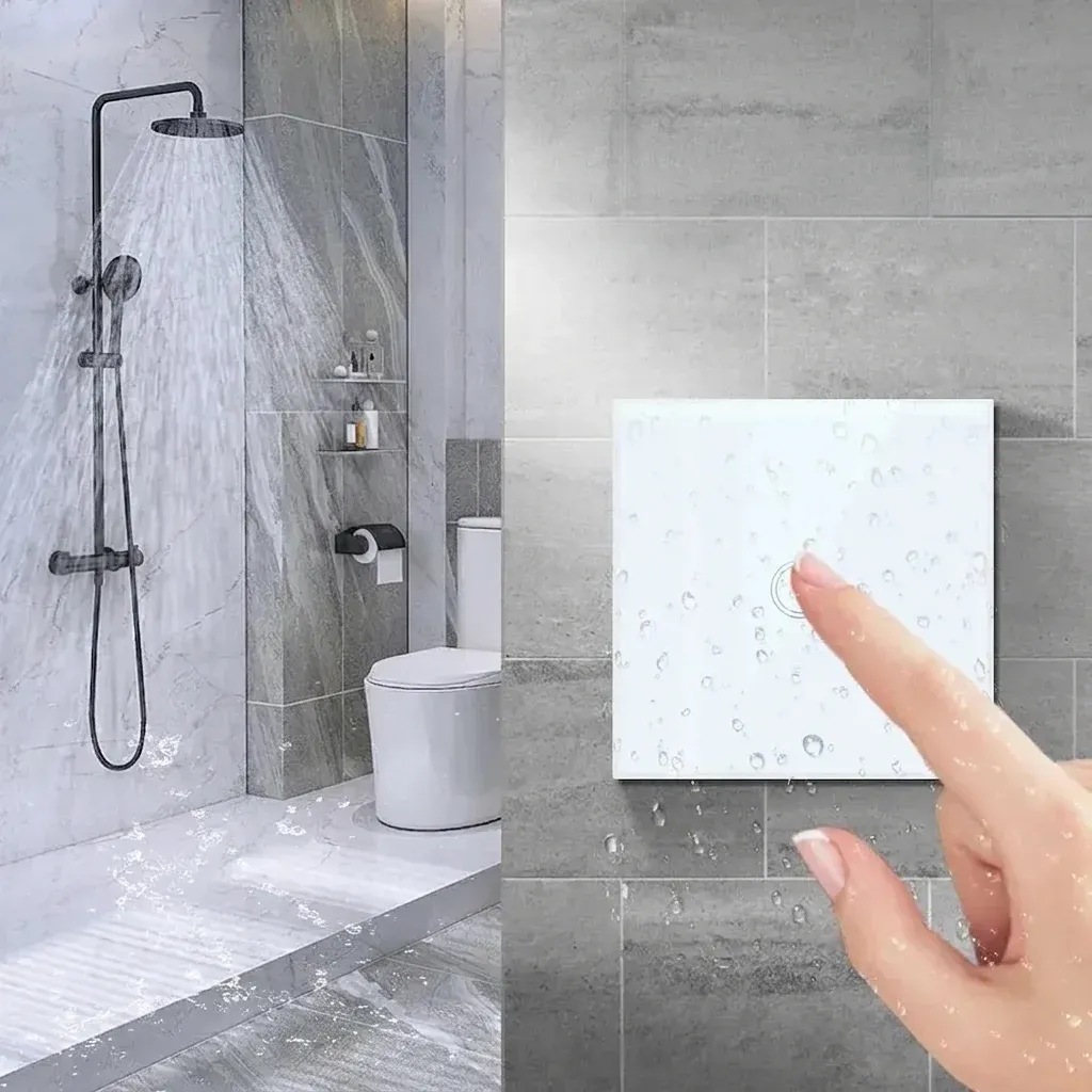 מתג מגע חכם זיגבי לבן מבריק