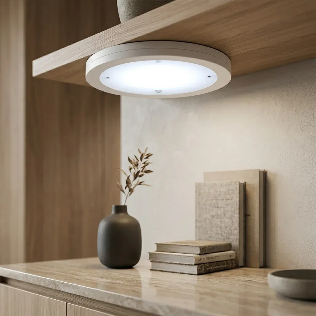 פאנל לד חכם דק מותקן מתחת למדף