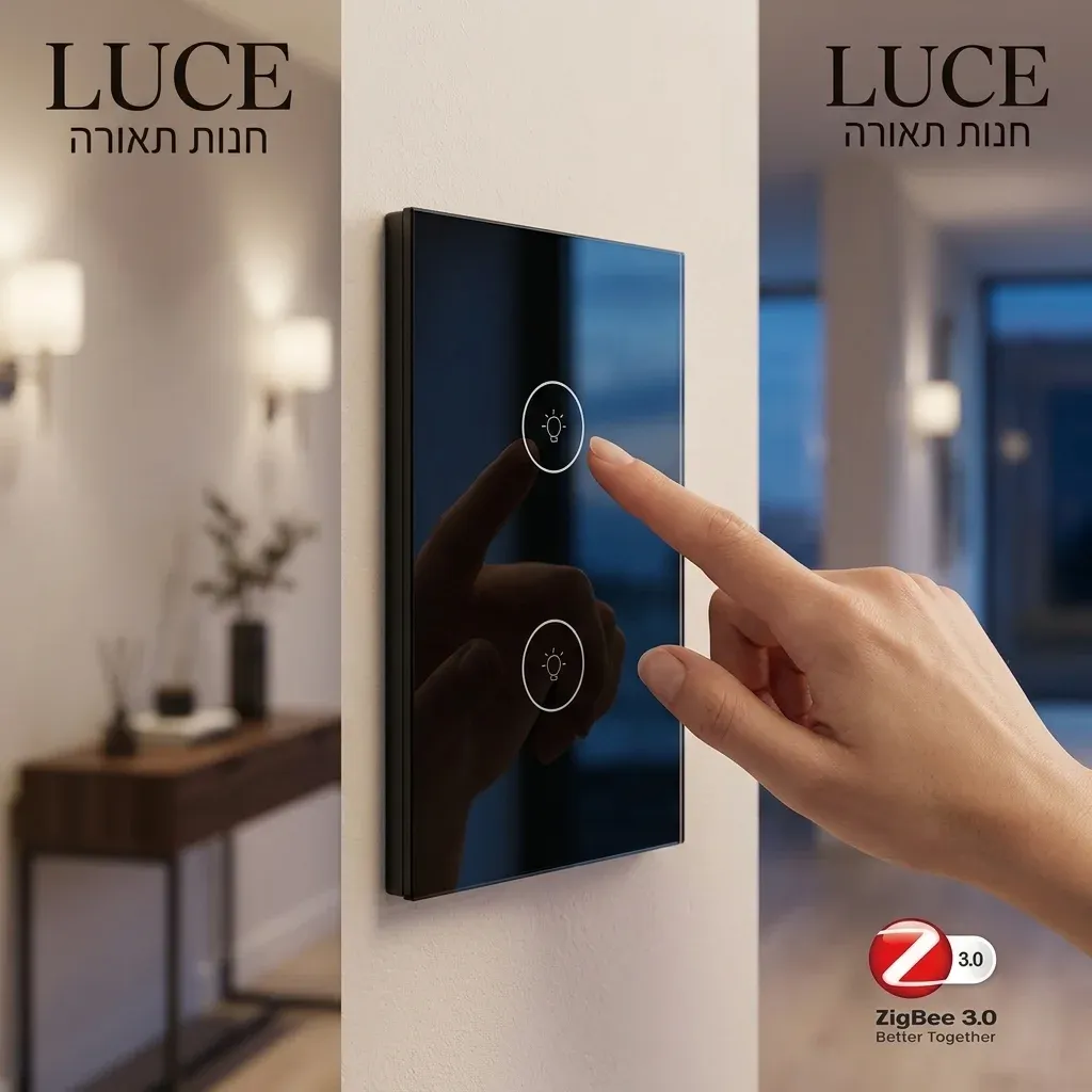 מתג מגע חכם לטיח אמריקאי עם חיבור טואיה