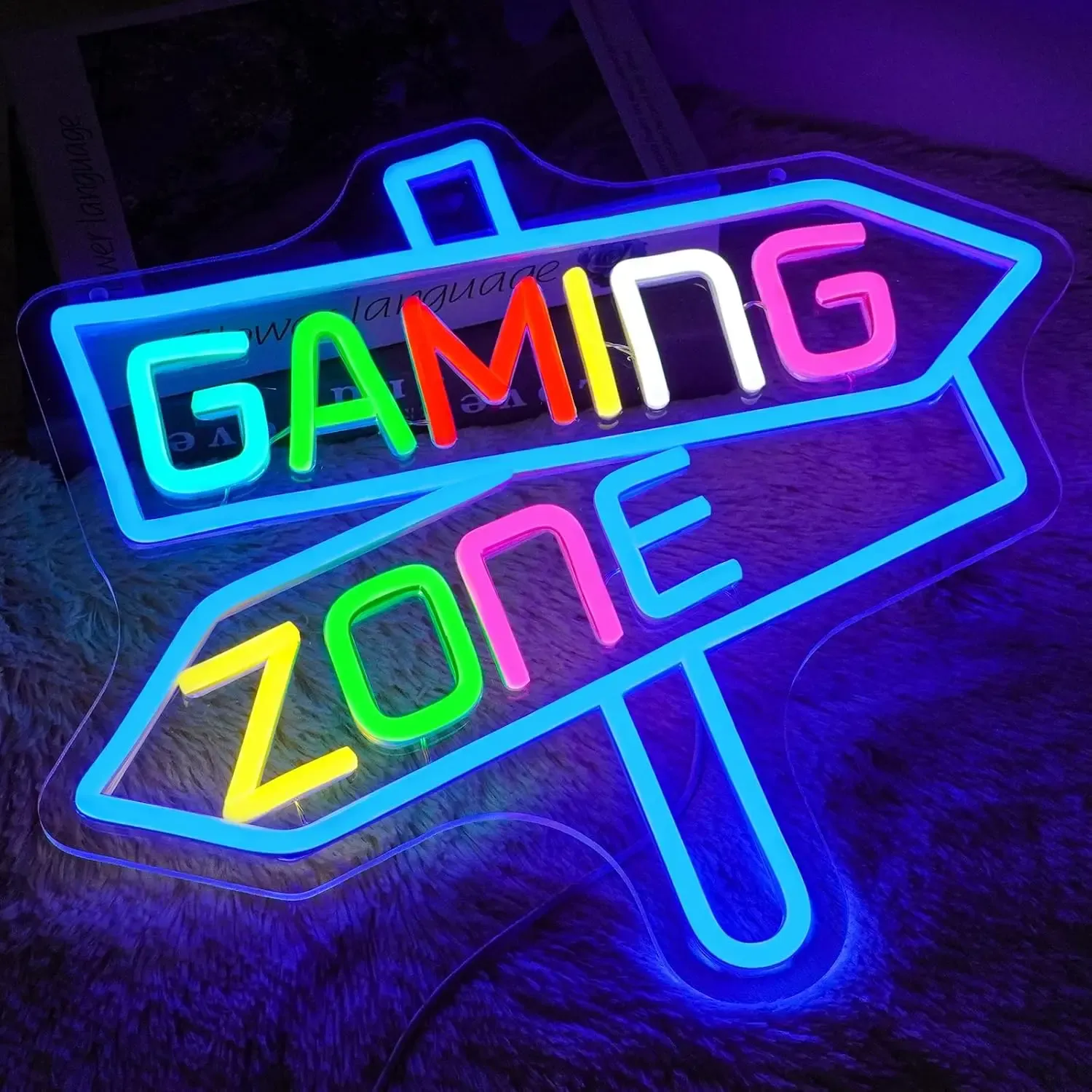 שלט ניאון לד גיימינג לשולחן ולחדר