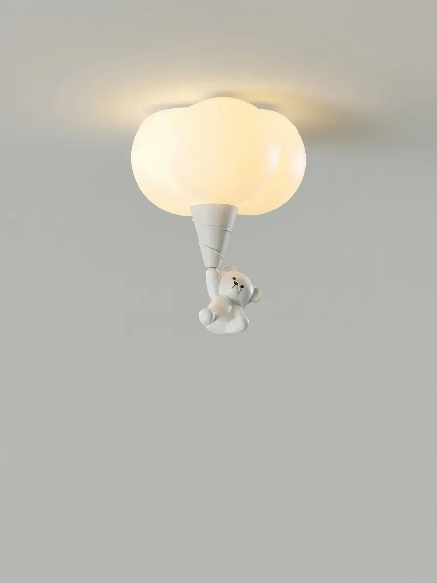 מנורת תקרה דוב ועננים לבנה